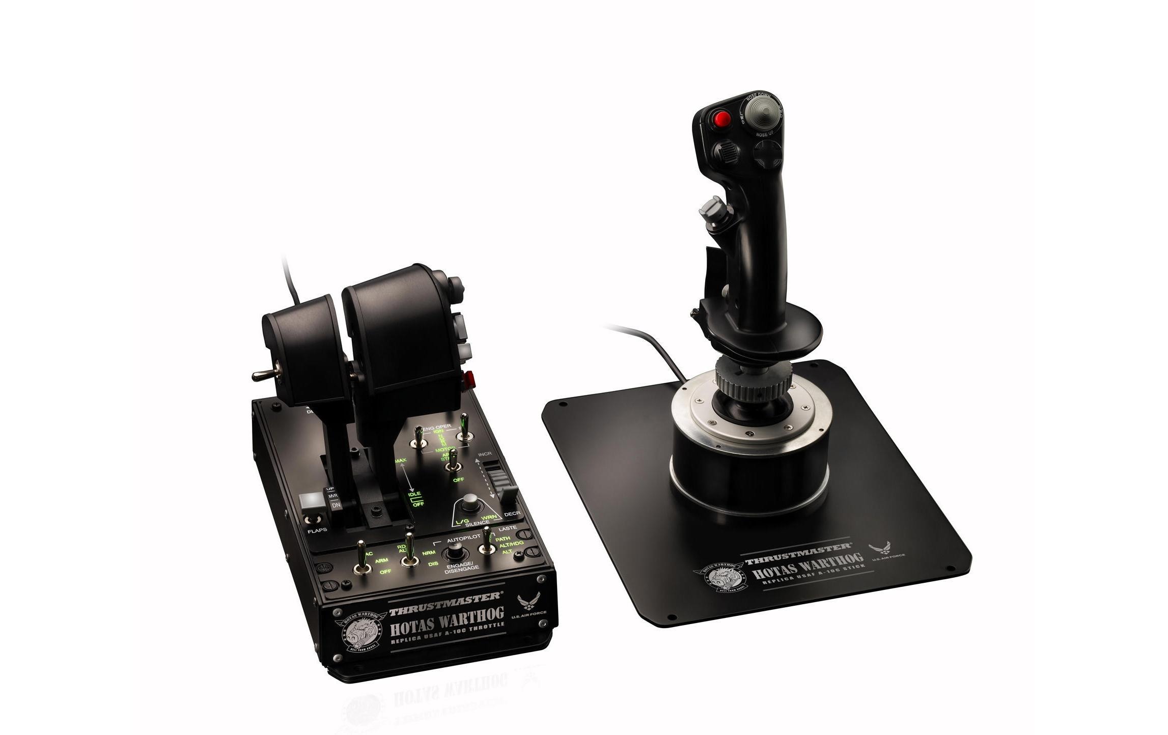 Joystick Hotas Warthog Flight Stick + Dual Throttle<br>U.S. Air Force A-10C HOTAS Replika Joystick-Pack