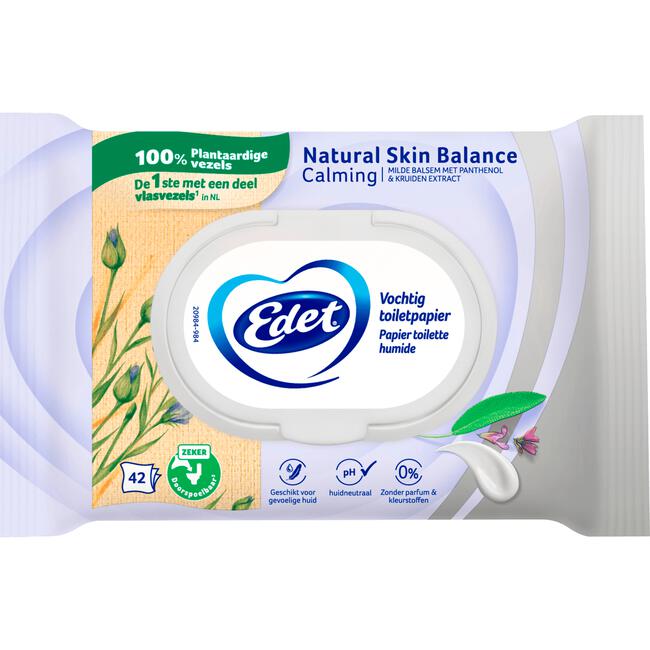 Edet Natural Skin Balance Vocht Toiletpapier 42 stuks