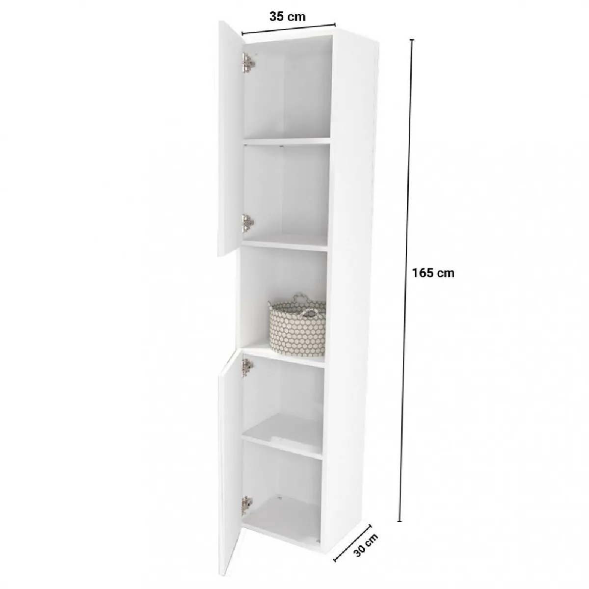 Le Quai Des Affaires Colonne 2 portes 1 niche - Blanc