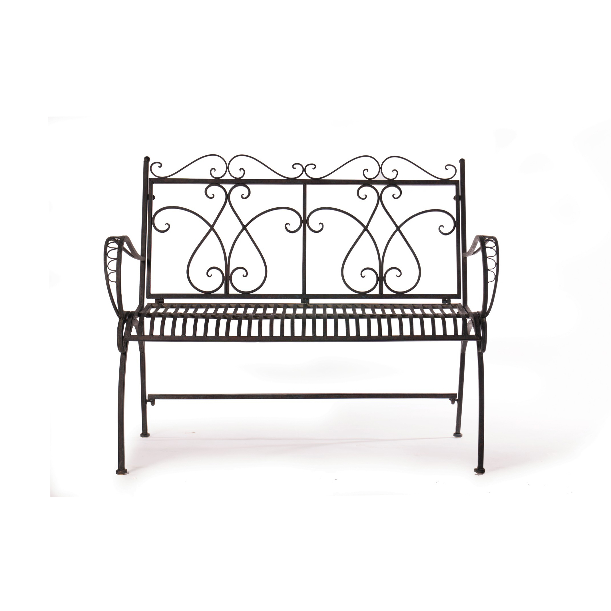 Metallbank 'René', antik-braun, L 109 cm, B 57  cm, H 94 cm günstig bestellen