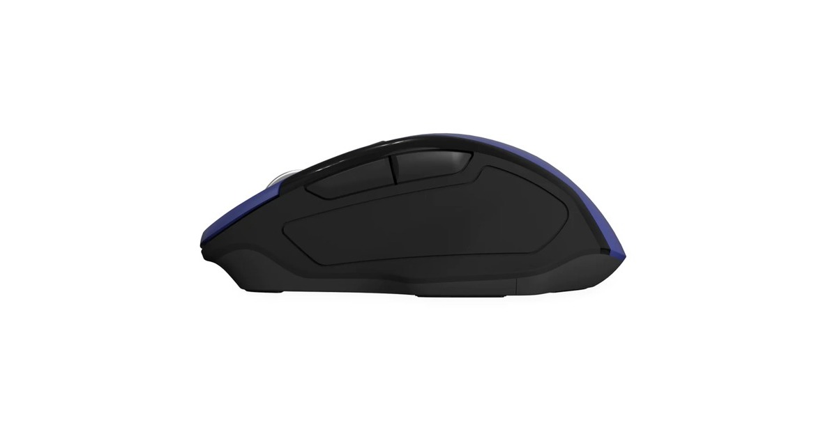 QwareGlasgow Draadloze Muis  (Zwart/blauw, 800 - 1600 DPI, 2,4 GHz USB | Bluetooth 5.0)
