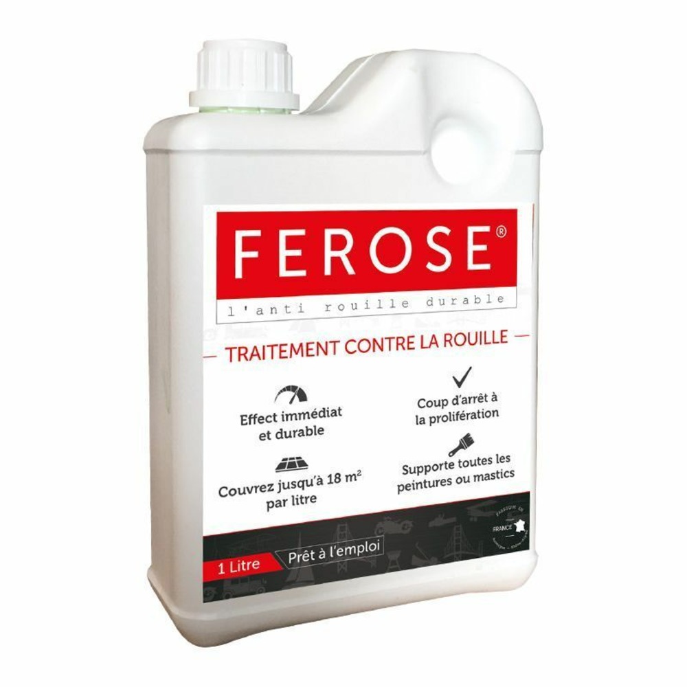 Traitement curatif anti rouille convertisseur de rouille ferose - bidon 1 litre