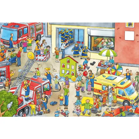 Schmidt Spiele KinderPuzzle - Wo ist das blaue Auto? 3 x 24 Teile