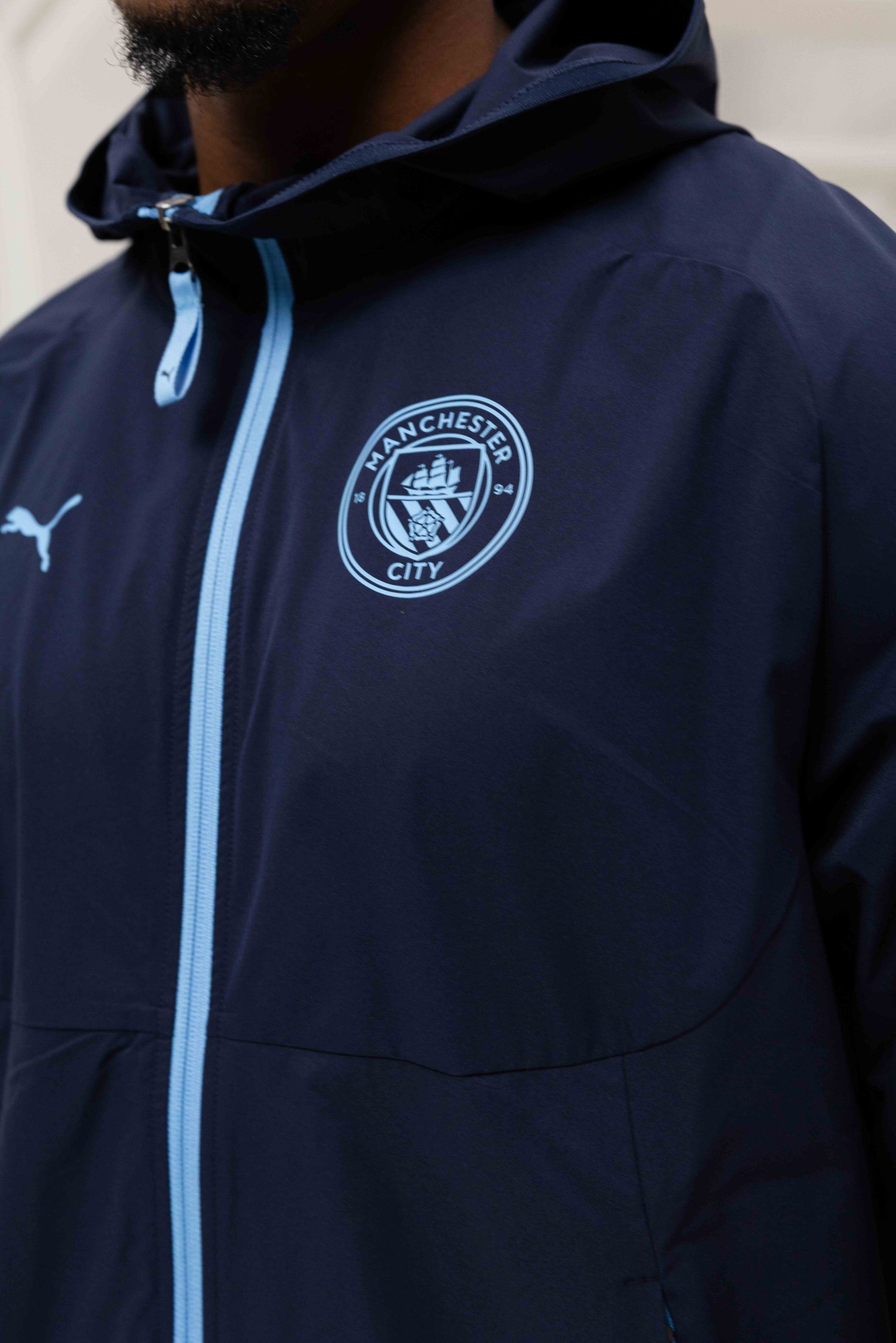 Manchester City Tech Woven Trainingspak Senior 2025/2026 Donkerblauw