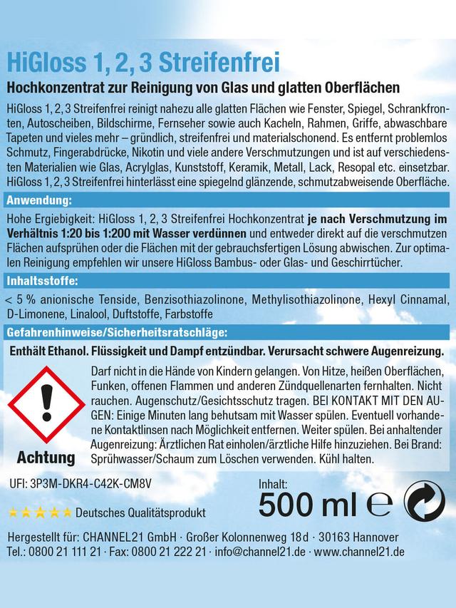 Fensterglanz Set mit Fenstersauger & Glasreiniger, 3-teilig