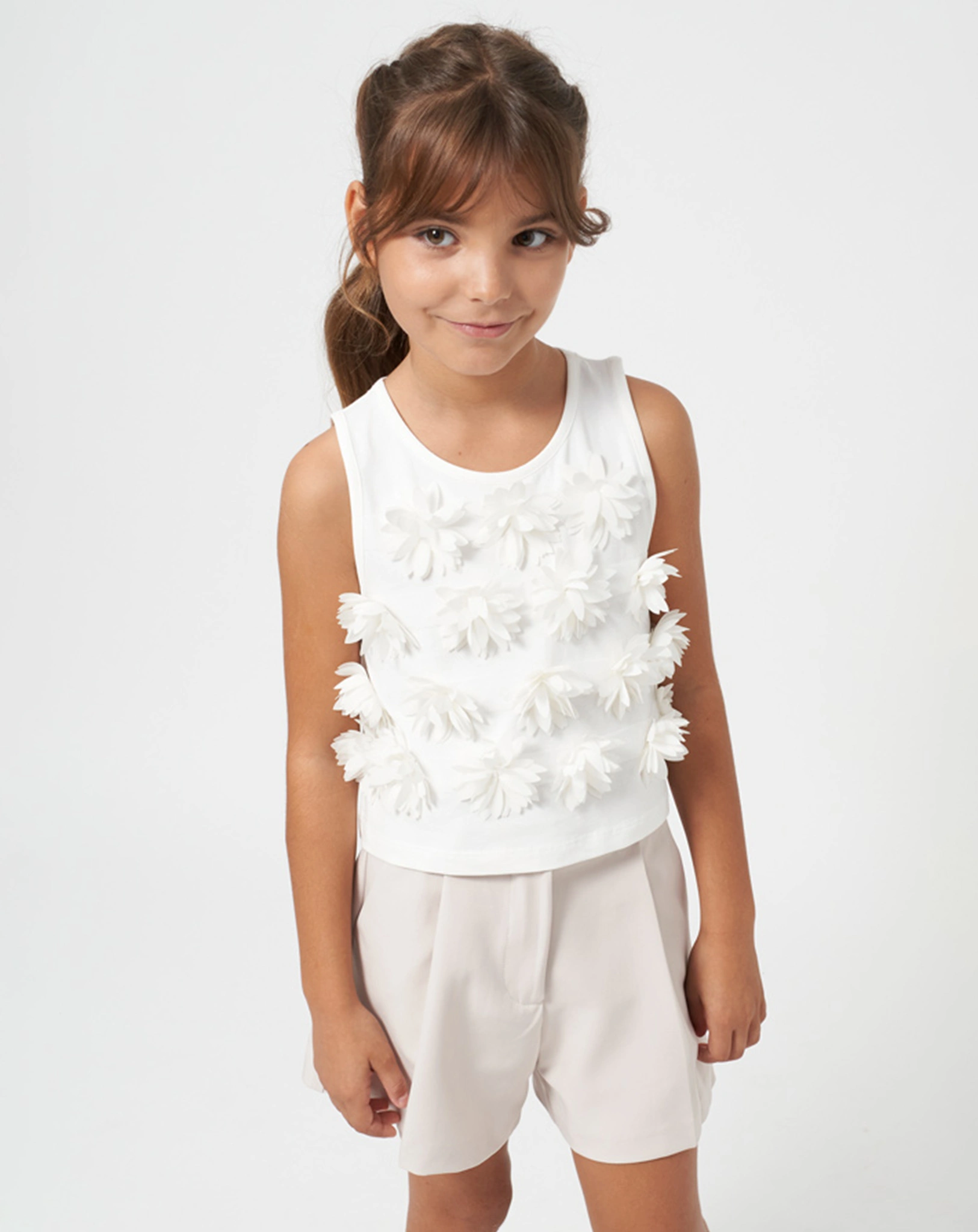 Shorts GOLDEN LIME CREPE in stein