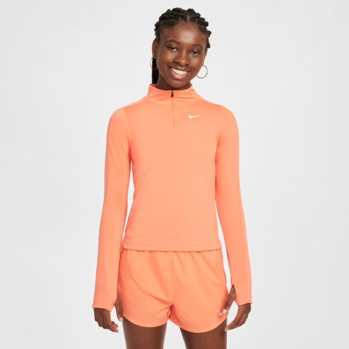 Nike Junior Trøjer Dri-FIT Long Sleeve Half Zip Top Orange
