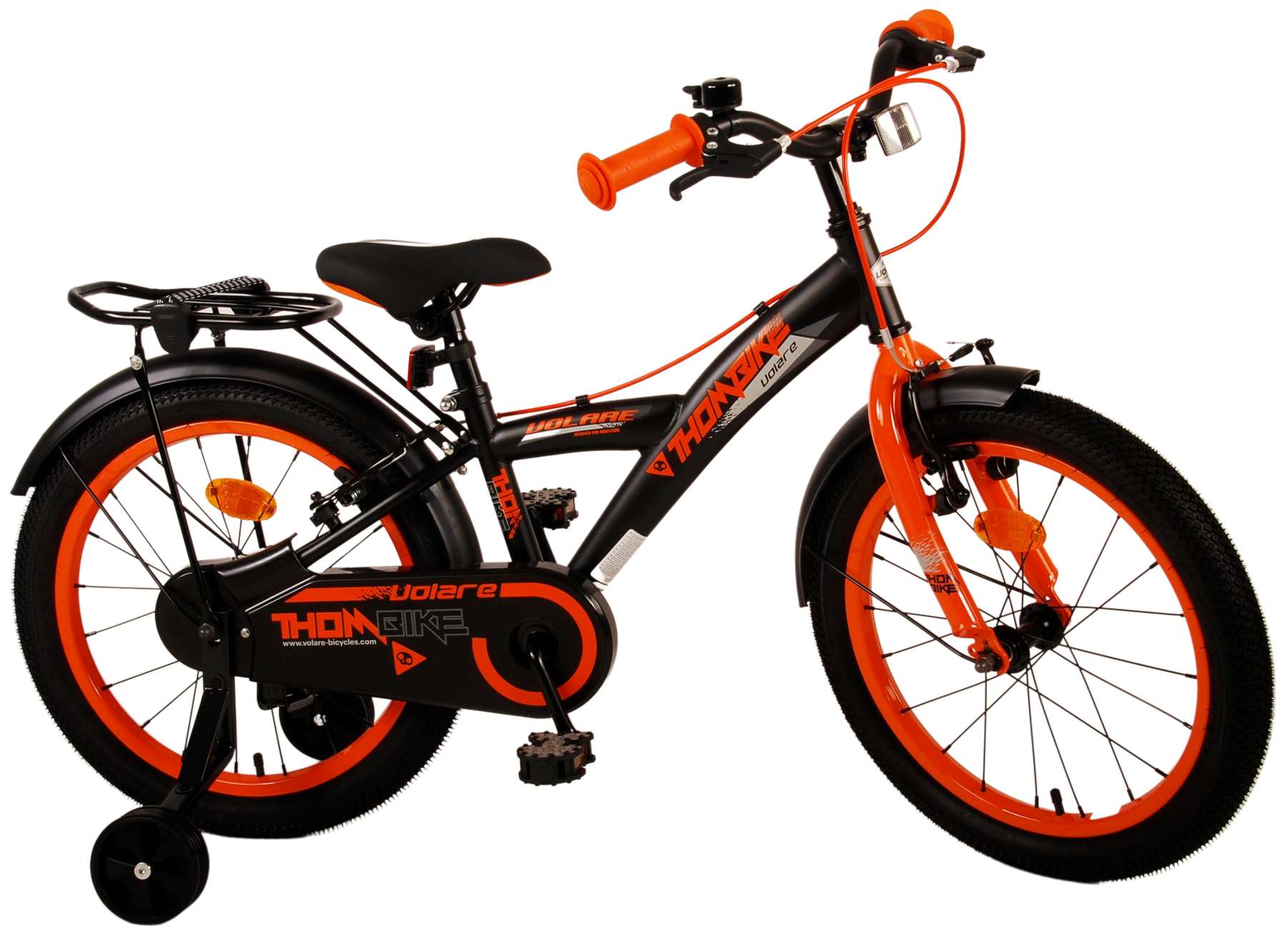 TPFSports Thombike Kinderfahrrad - Jungen - 18 Zoll - Rücktritt + Handbremse - Schwarz Grün