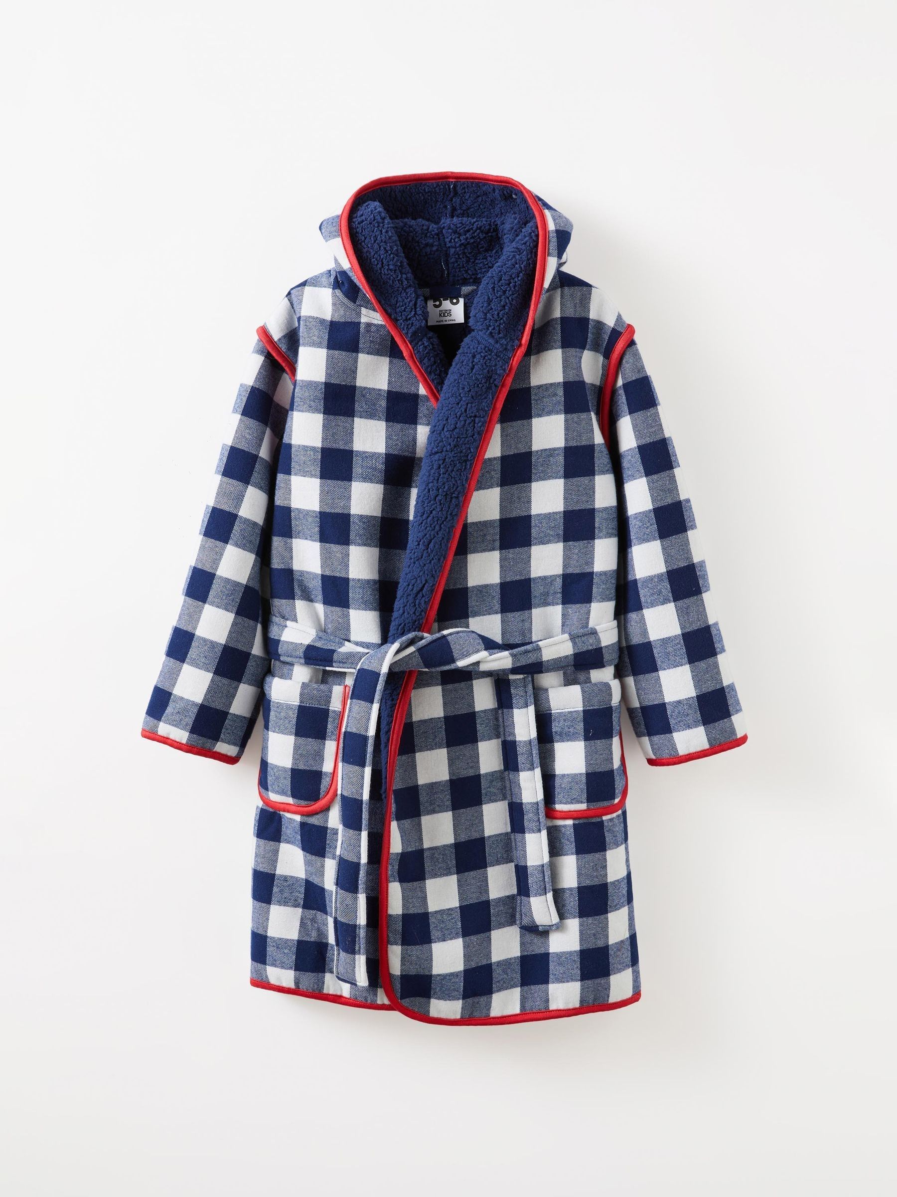 Blauw - Cotton On Hooded Dressing Gown