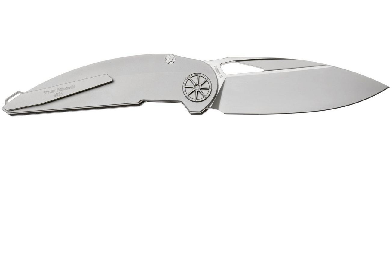 Rike Knife Tissot 2 Bead Blasted Böhler M390, Titanium, zakmes