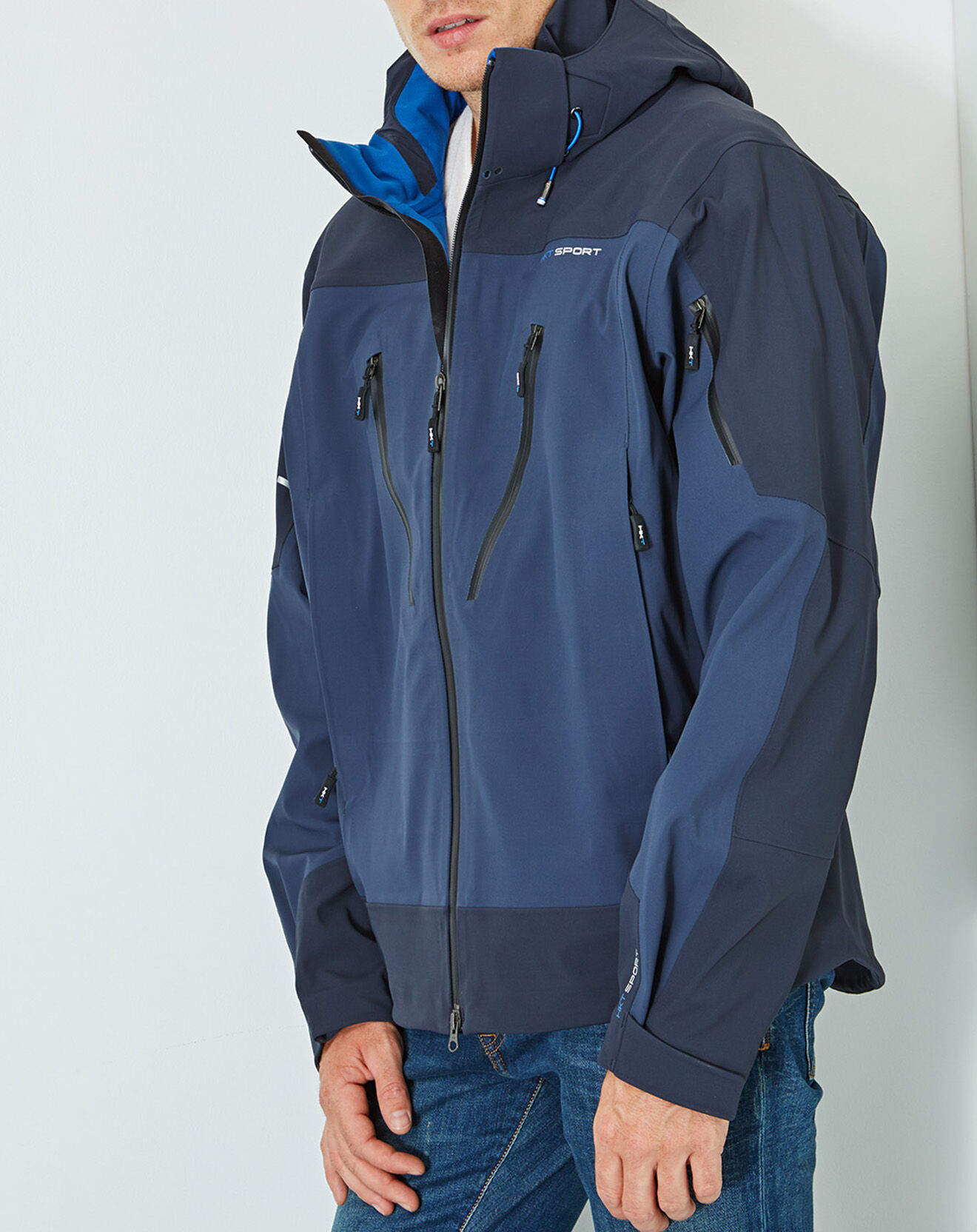 Hackett London Veste Sport Rain HKT Sport Performance bleu marine