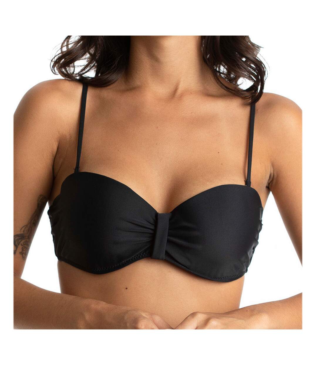 Haut de Bikini Bandeau Noir Femme Sun Project