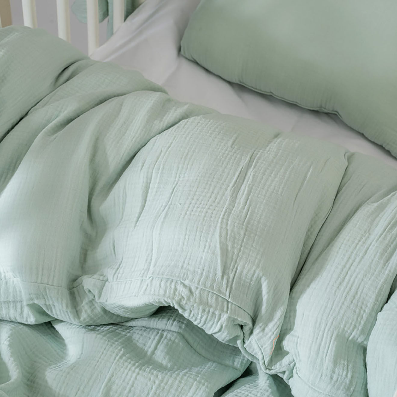 Papate Housse de Couette en Coton Bio verte - 100x140 cm