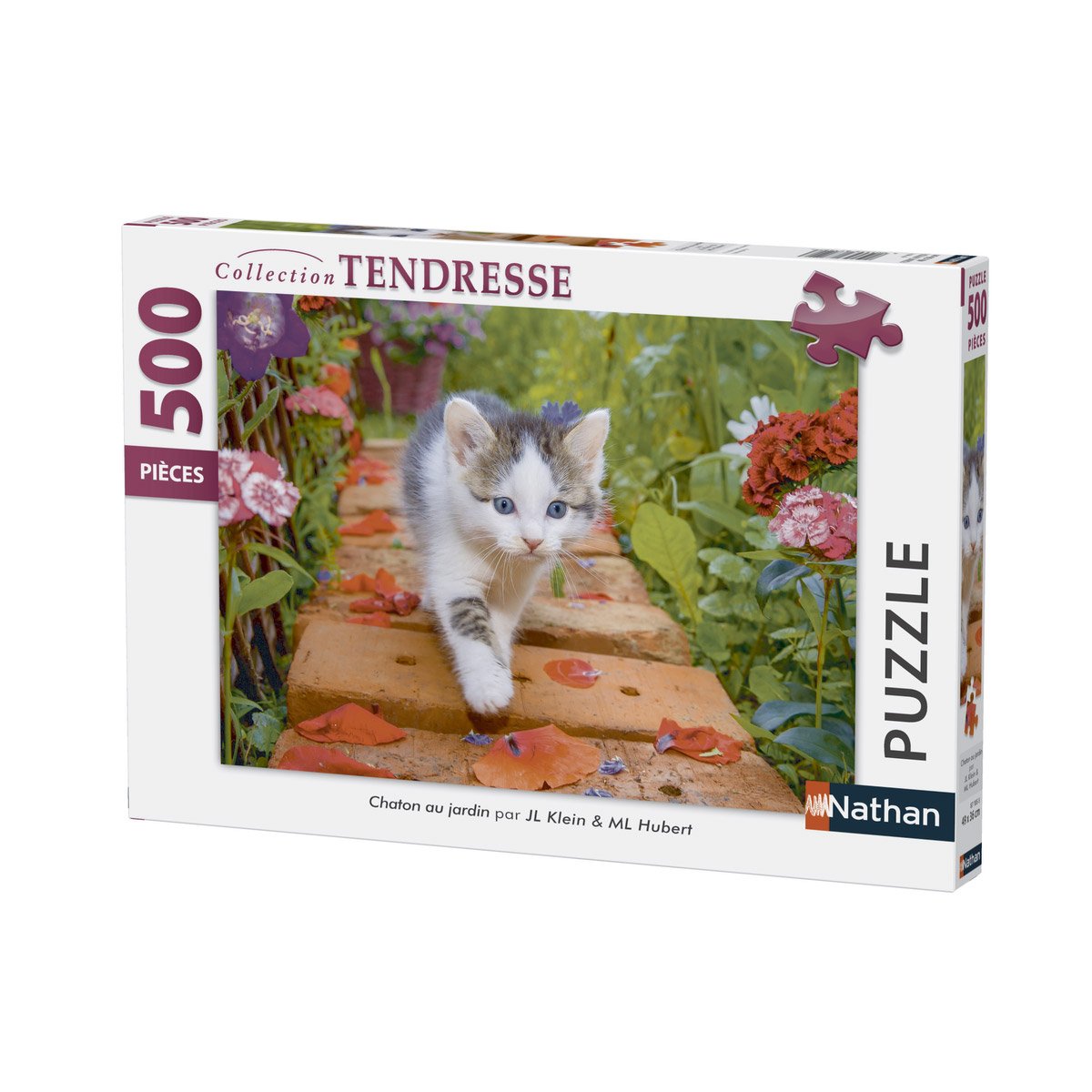 Puzzle 500 pièces - Chaton au jardin