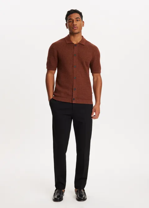 Vest met structuur rood (BRIQUE)