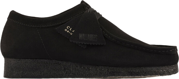 Clarks Originals Wallabee. Black Sde, D, 4 Black suede
