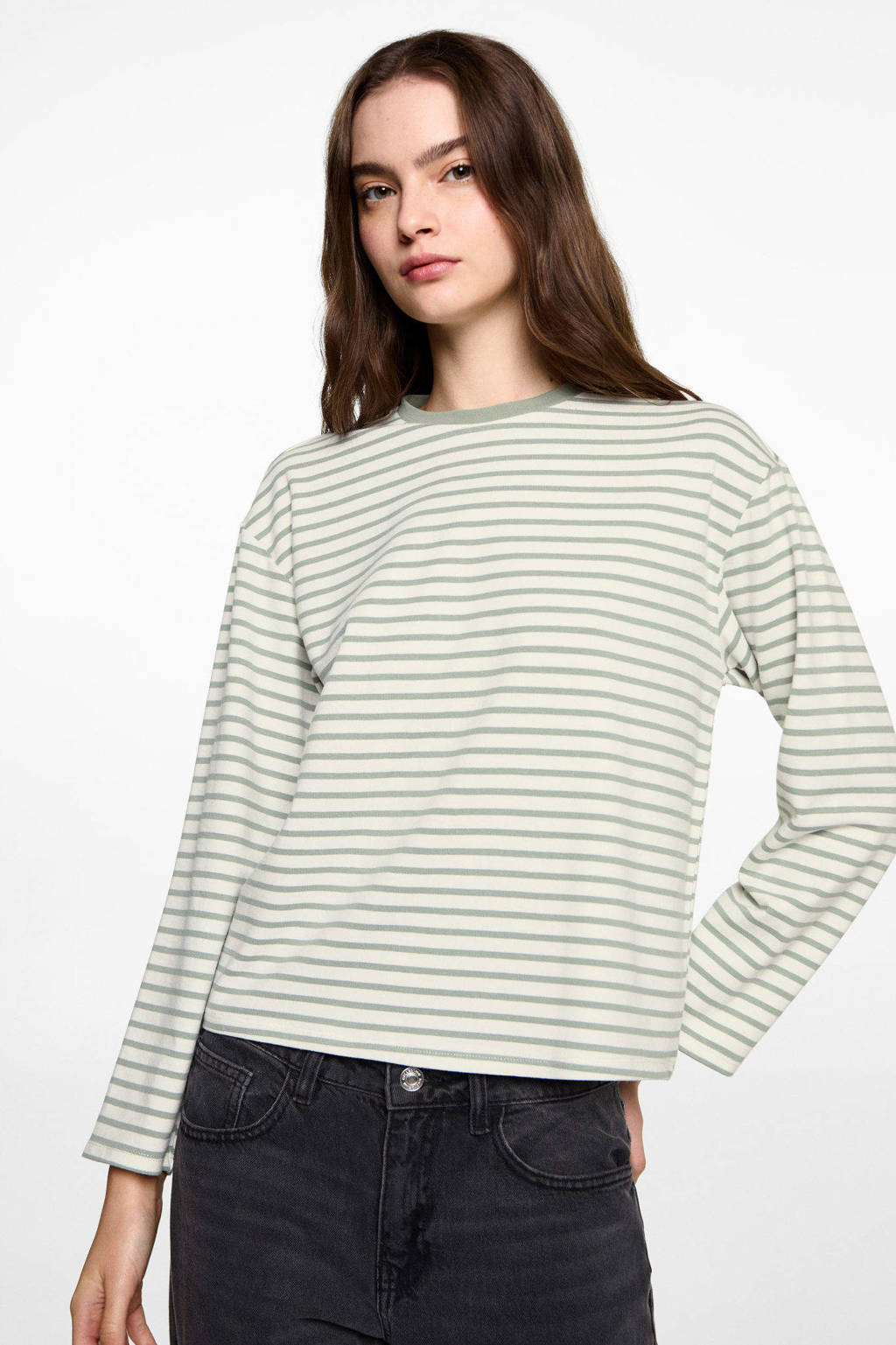 MANGO TEEN longsleeve lichtgroen