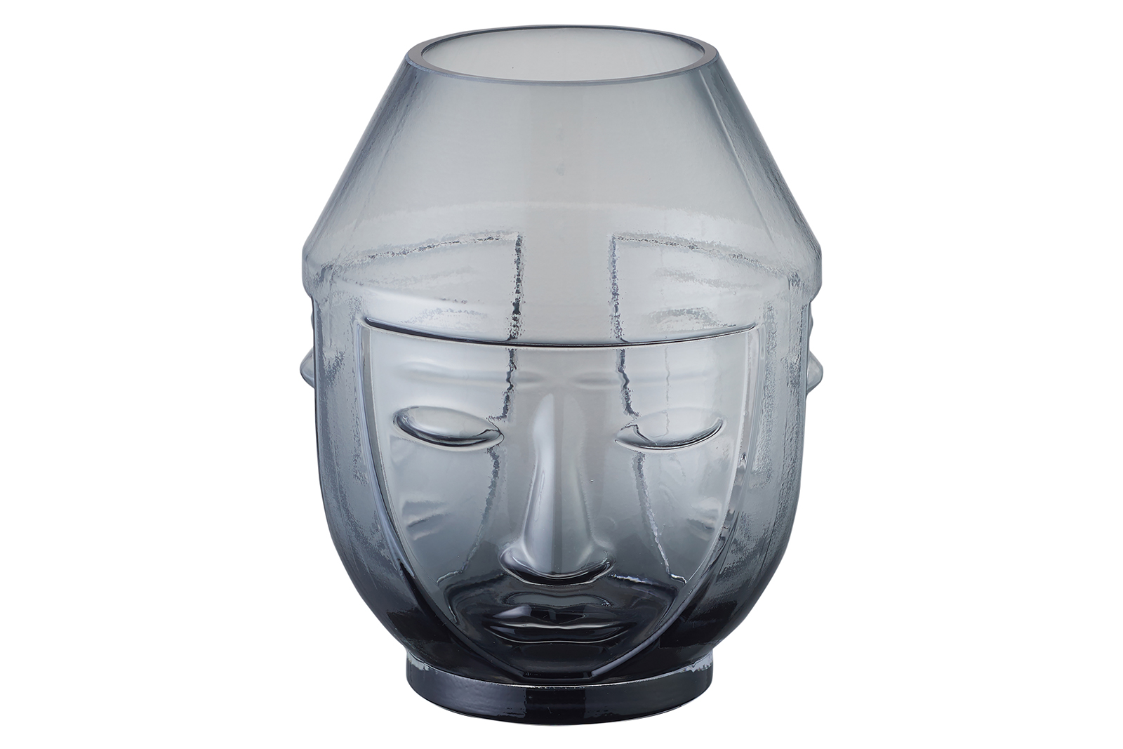 Visage vase Vase i grått glass