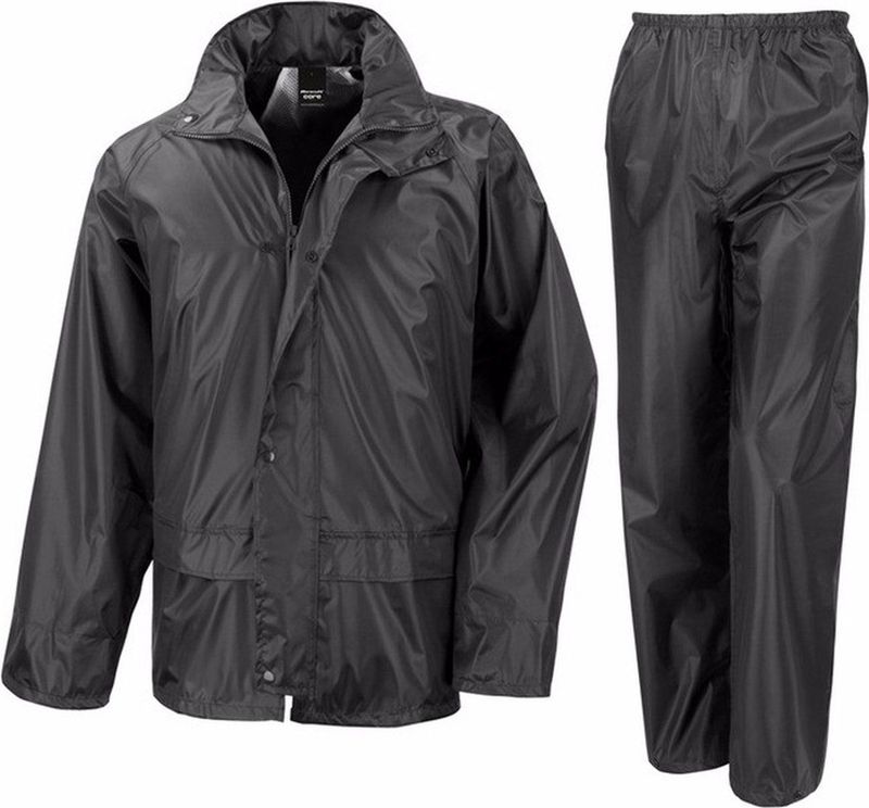 Grote maten zwart All Weather regenpak voor volwassenen XXXL