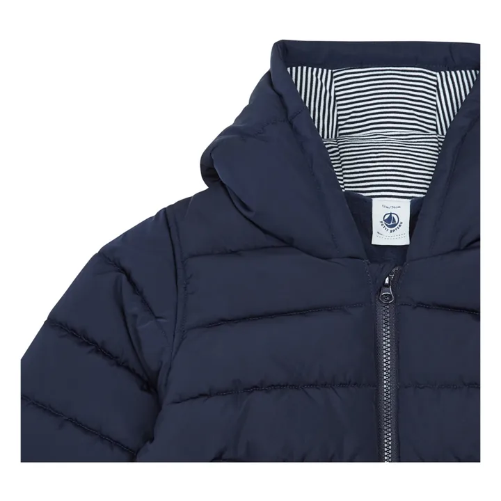 Petit Bateau Doudoune Doublée Polaire à Capuche | Bleu marine