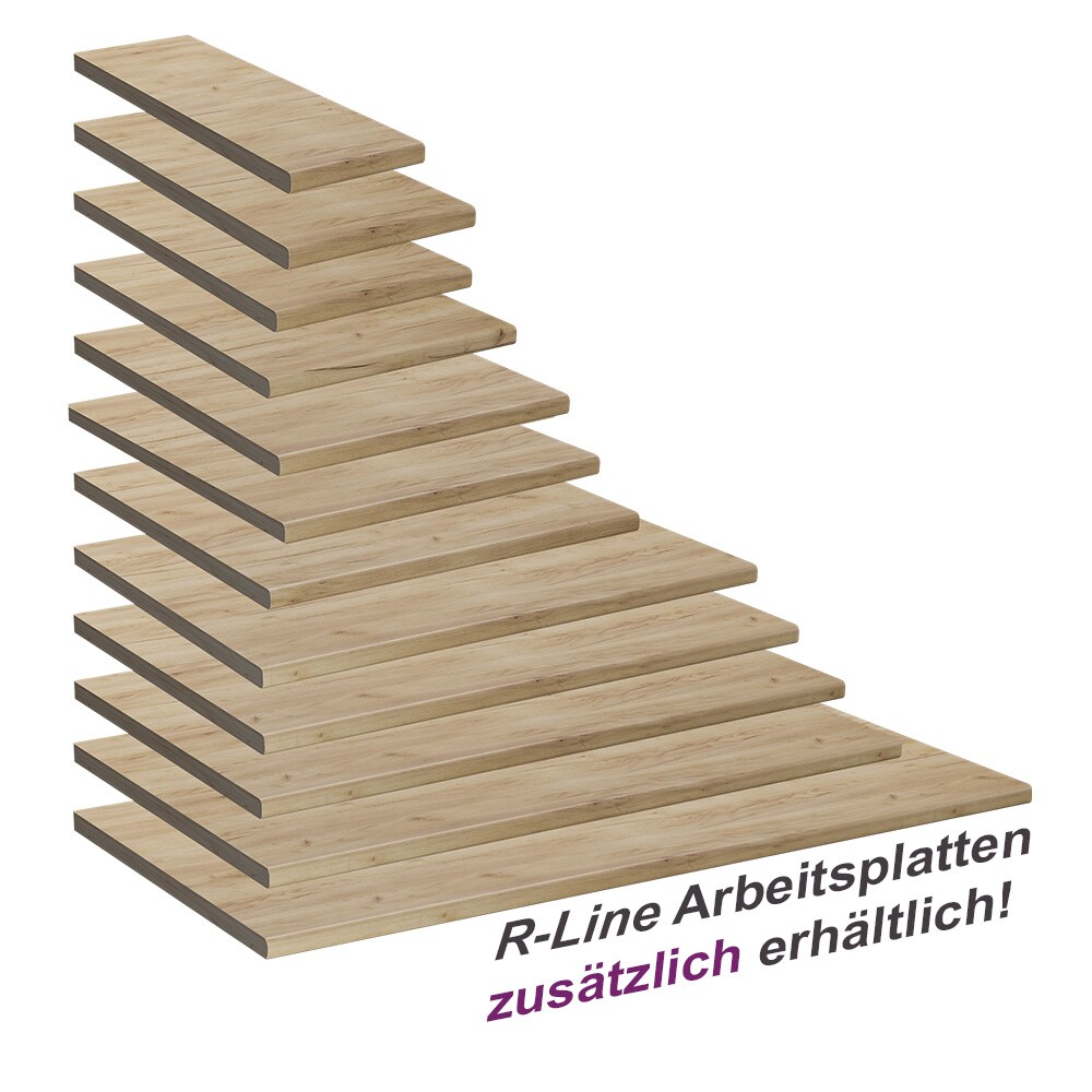 Vicco Küchenarbeitsplatte R-Line Eiche 50 cm