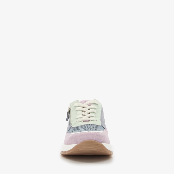 Hush Puppies leren dames sneakers met pasteltinten