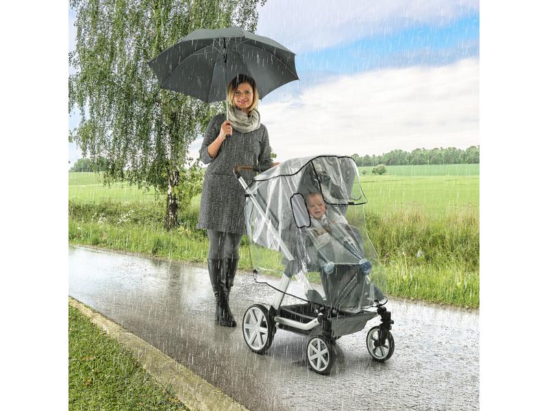 reer Regenschutz Universal XL Transparent Regenverdeck für Babywagen