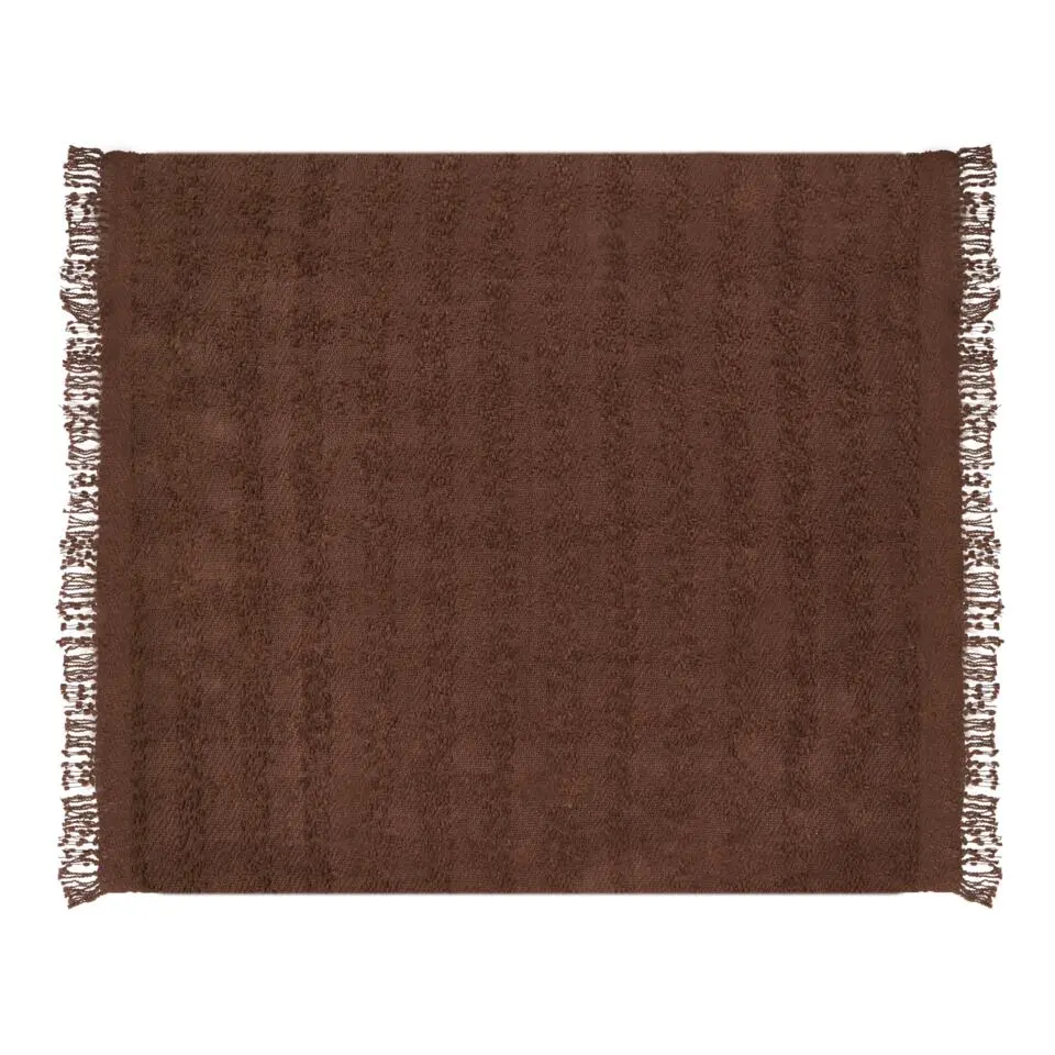 VELLA - Deken - Bruin - 200 x 220 cm - Katoen