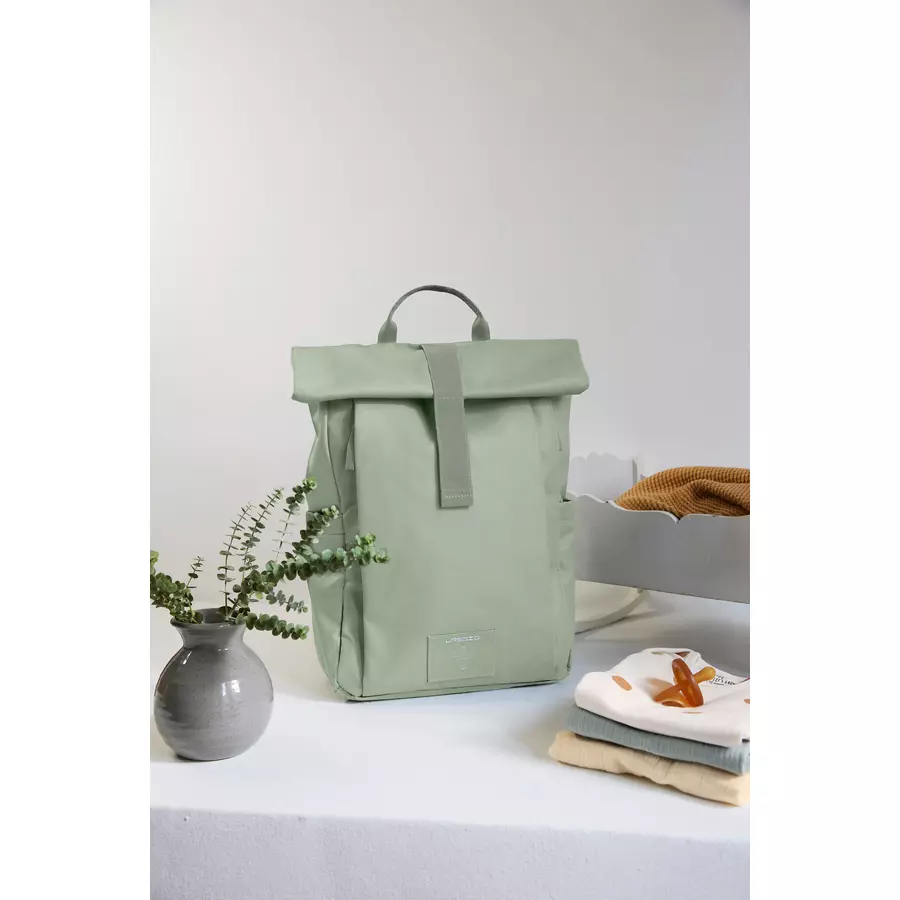 LÄSSIG Wickelrucksack Rolltop Up Backpack silver green