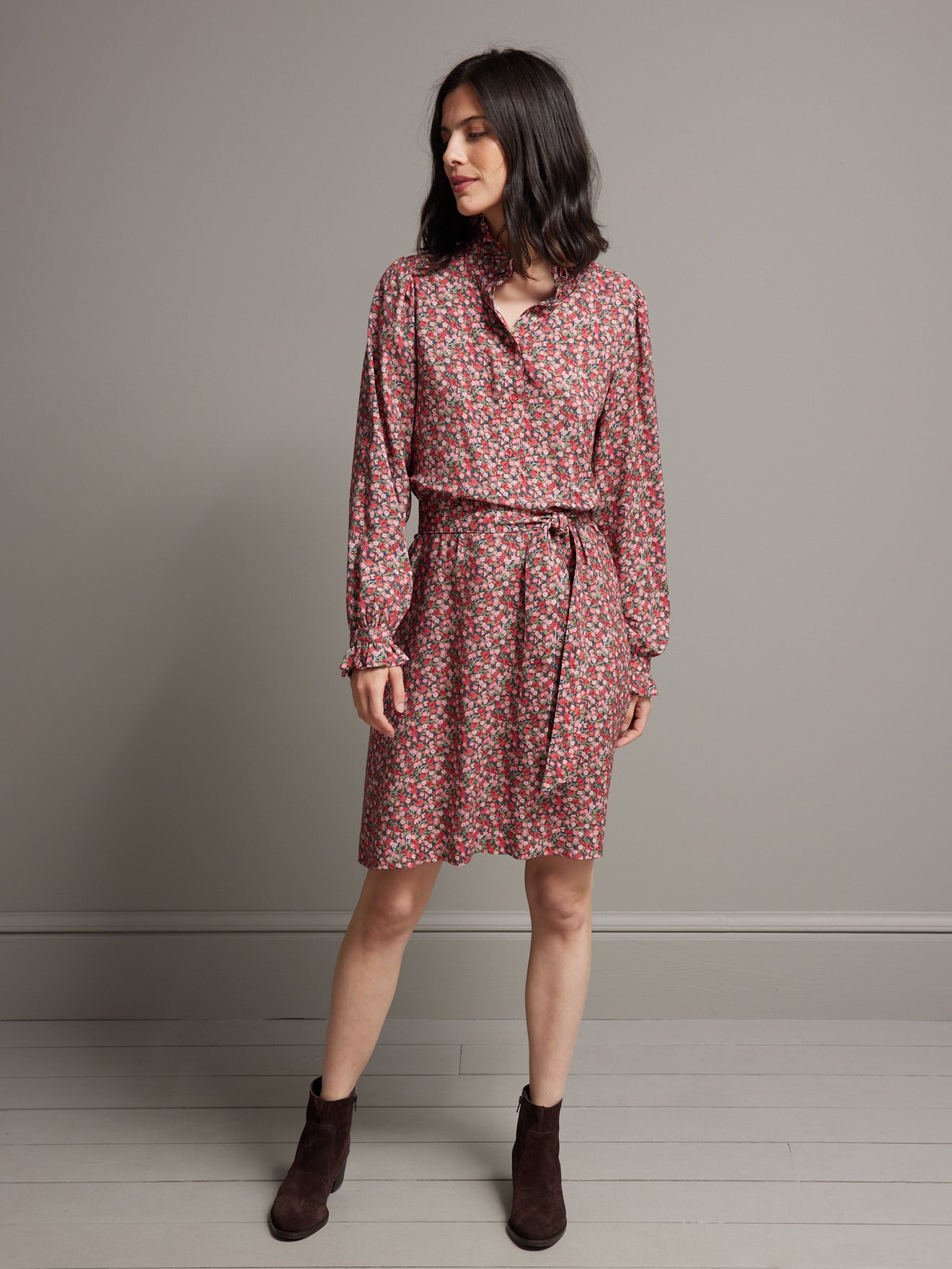 Robe col froufrou femme tissu Liberty - Limited Collection