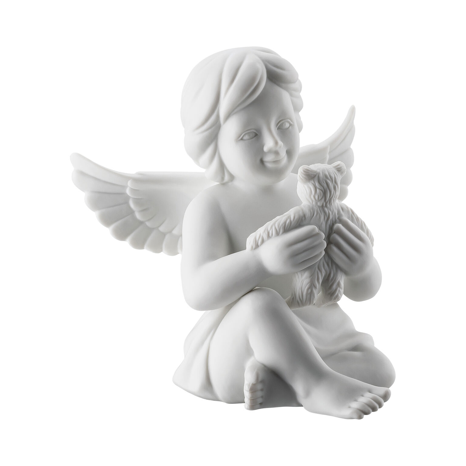 Angels Weiss matt Engel mit Teddybär