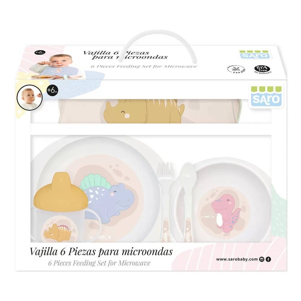 SARO BABY Happy Dinos Spisesæt - 1 stk.