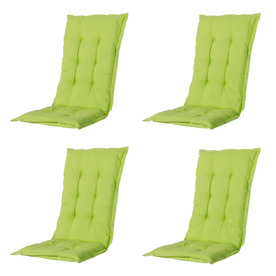 Madison - Tuinstoelkussen Hoge Rug Panama lime - Ca. 123x50 cm - Set van 4