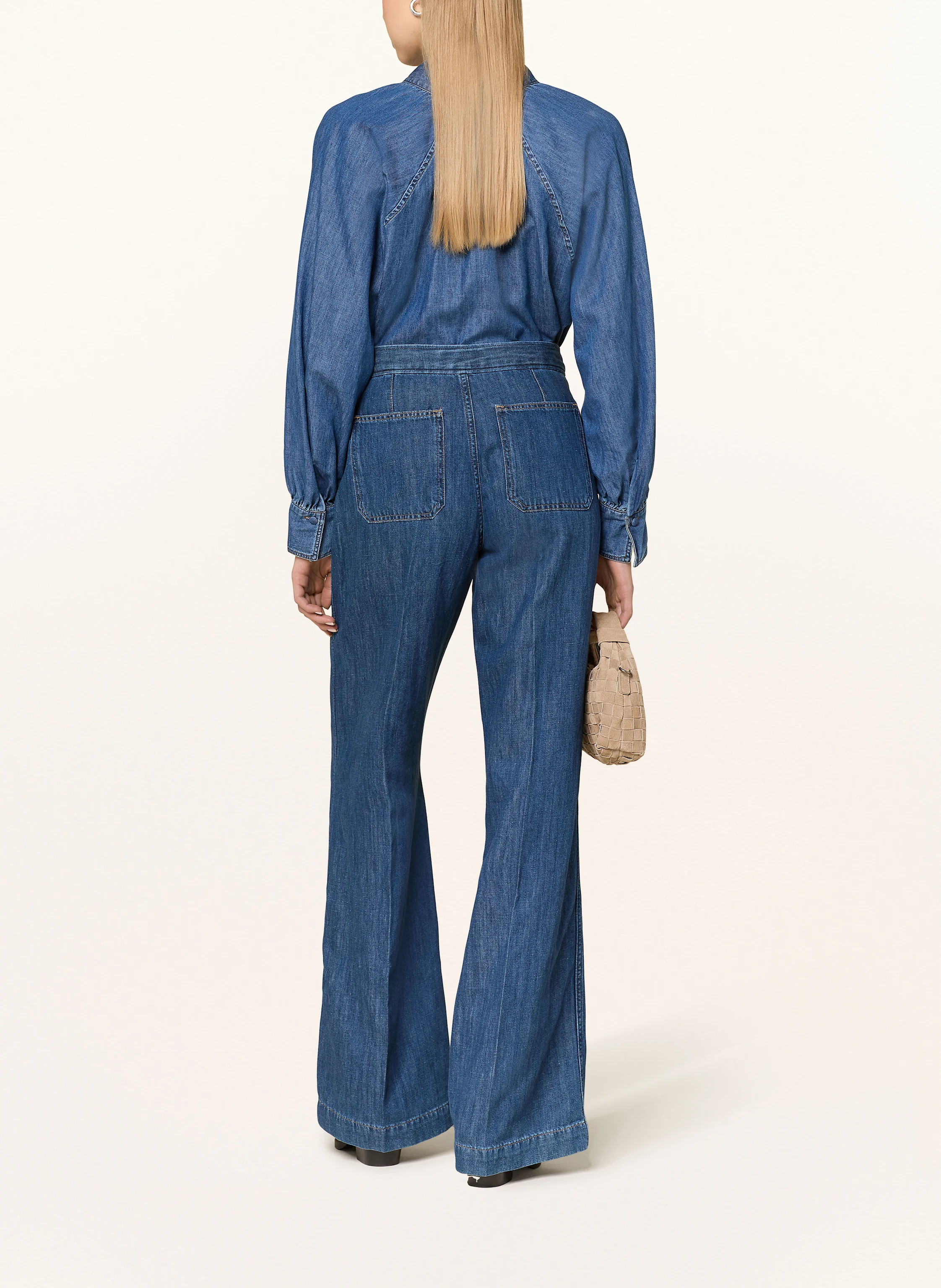 MARELLA Schluppenbluse in Jeansoptik