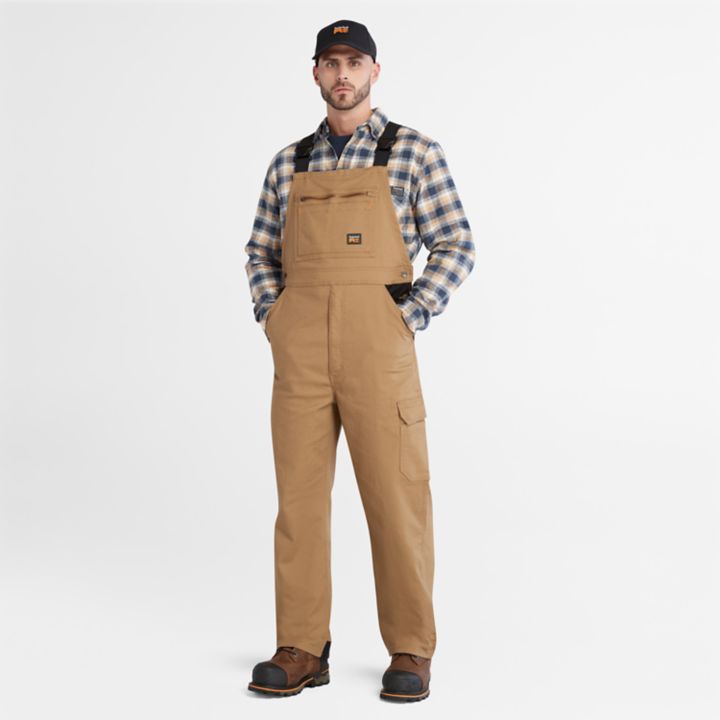 Macacão Timberland PRO Ironhide Flex para homem, na cor amarela.