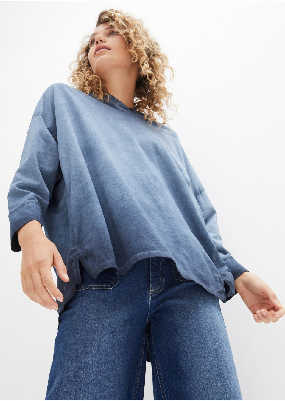 T-shirt oversize en mélange de matière