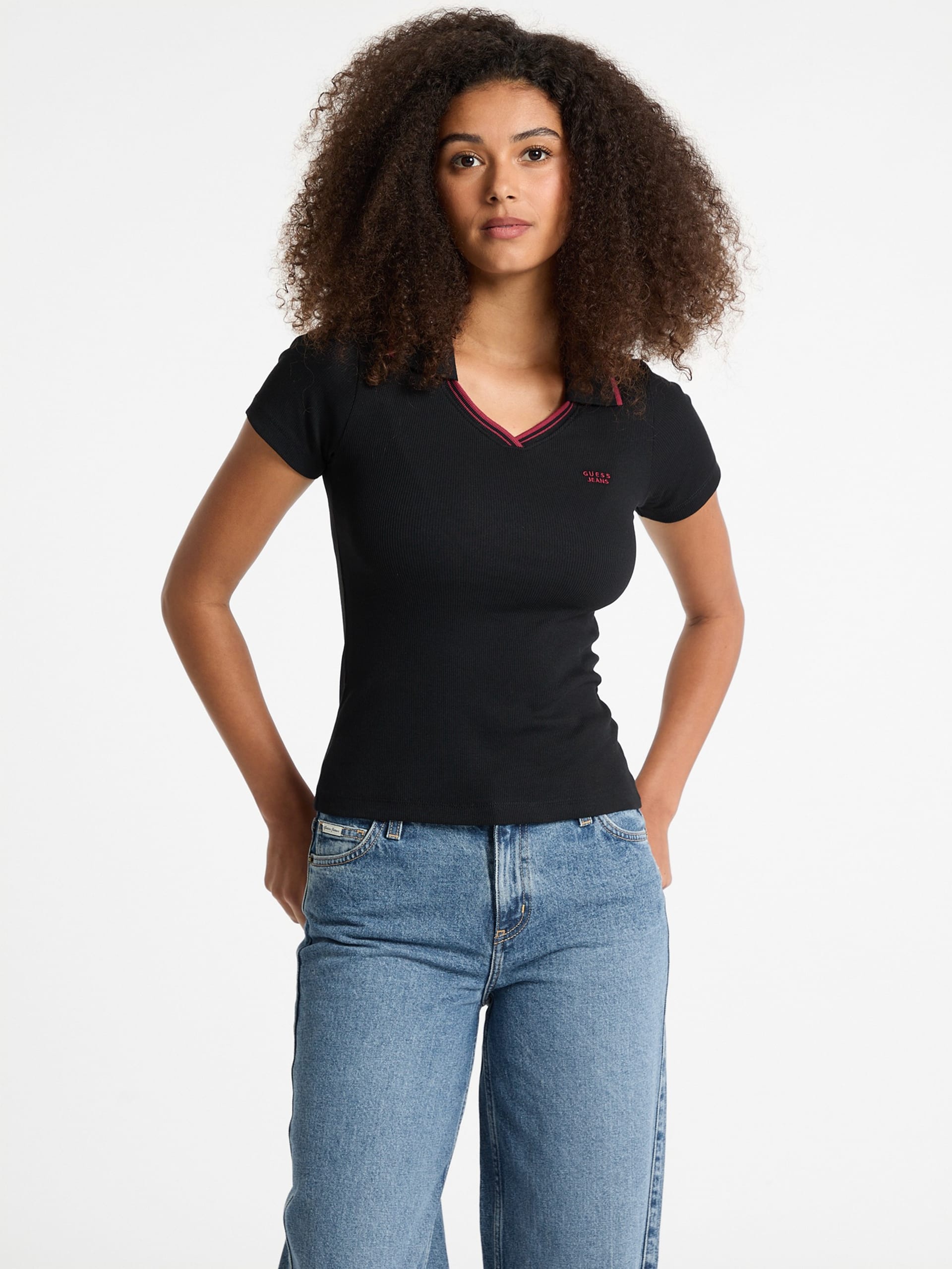 Polo Slim com Logo Bordado