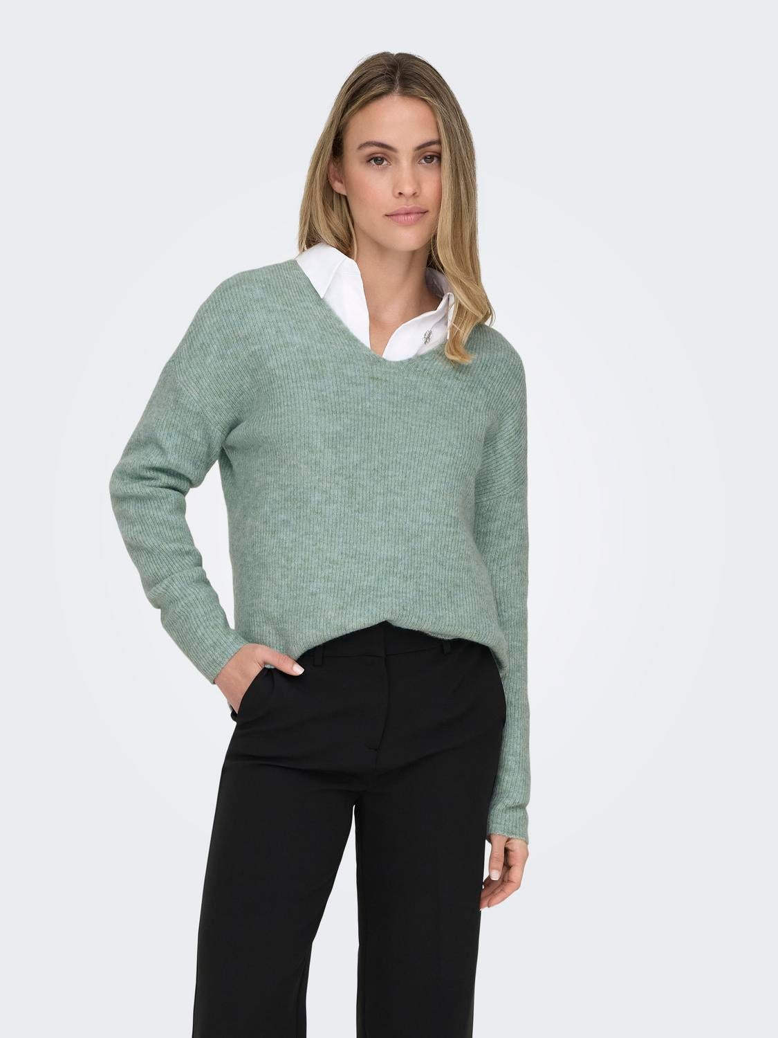 ONLCAMILLA Strickpullover Blue Surf