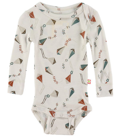 Katvig Body l/æ - Uld - Off White m. Drager