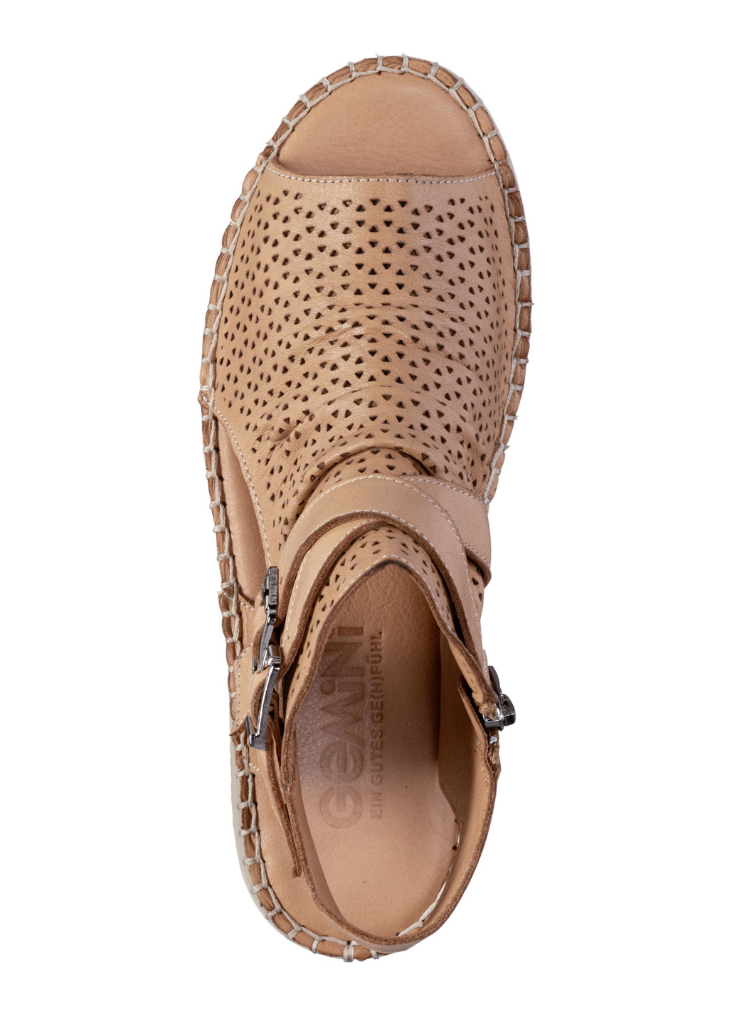 Gemini Sandale aus weichem Nappaleder mit Zierperforation