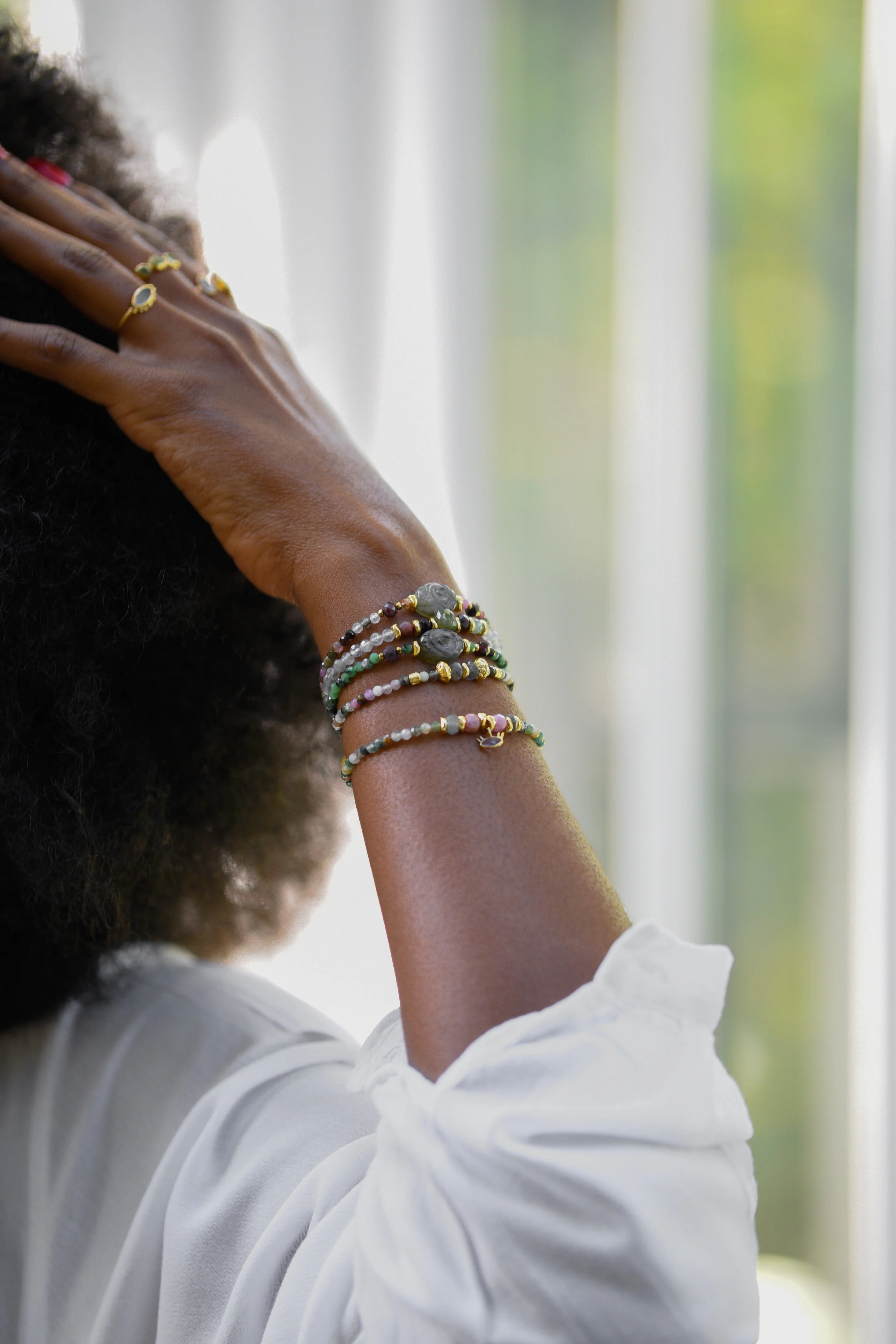 AIDA - Bracelet amethyste | Bleu