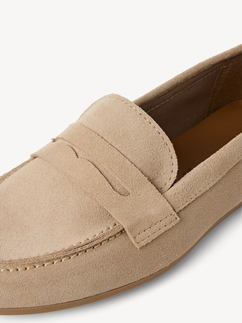 Leren Instappers - beige