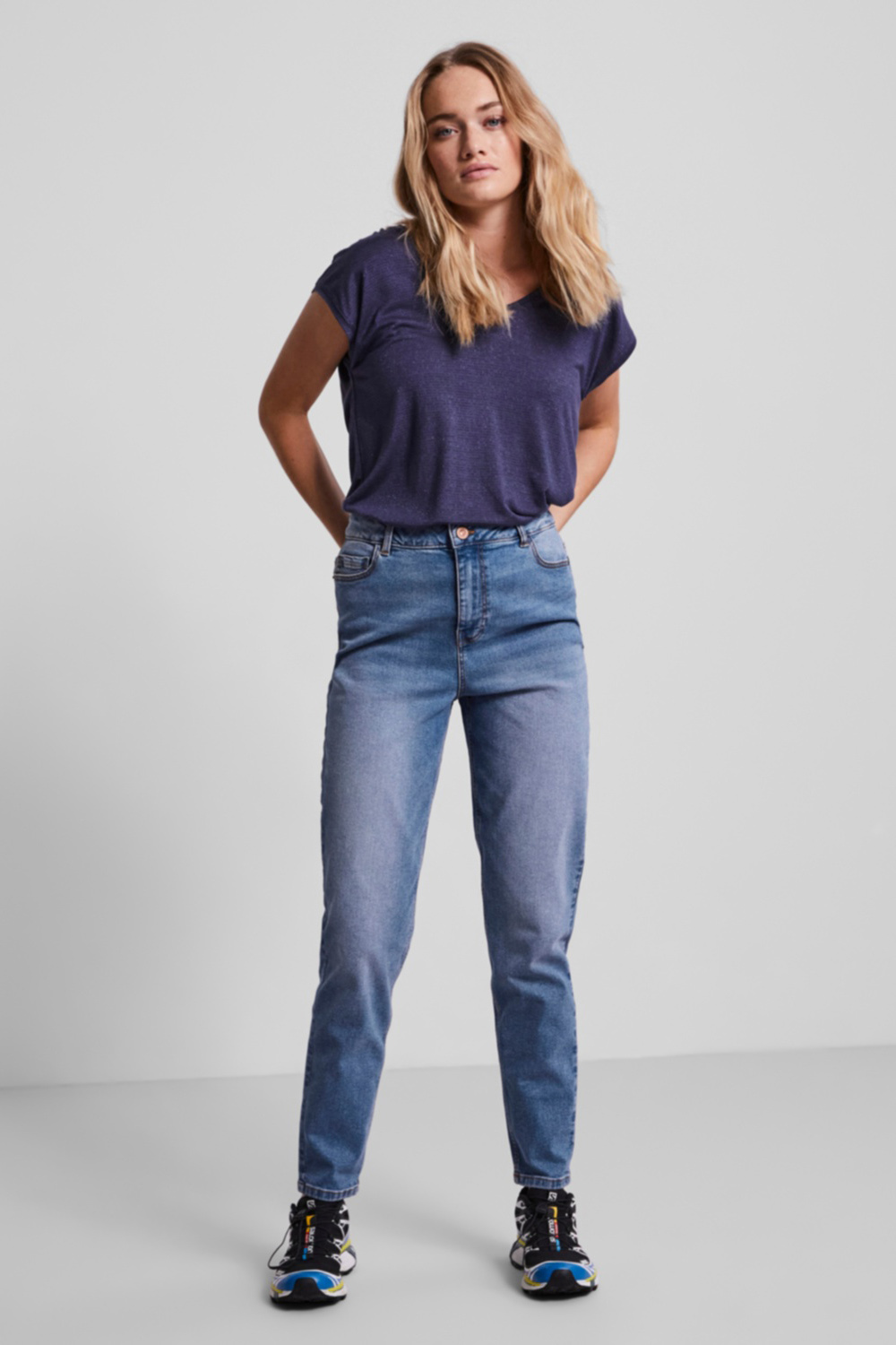 Camiseta básica de lurex