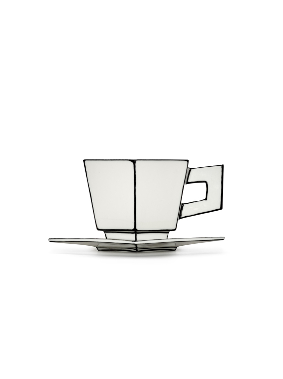 Serax Carte Blanche by A.Philips Cappuccino kop en schotel set van 2