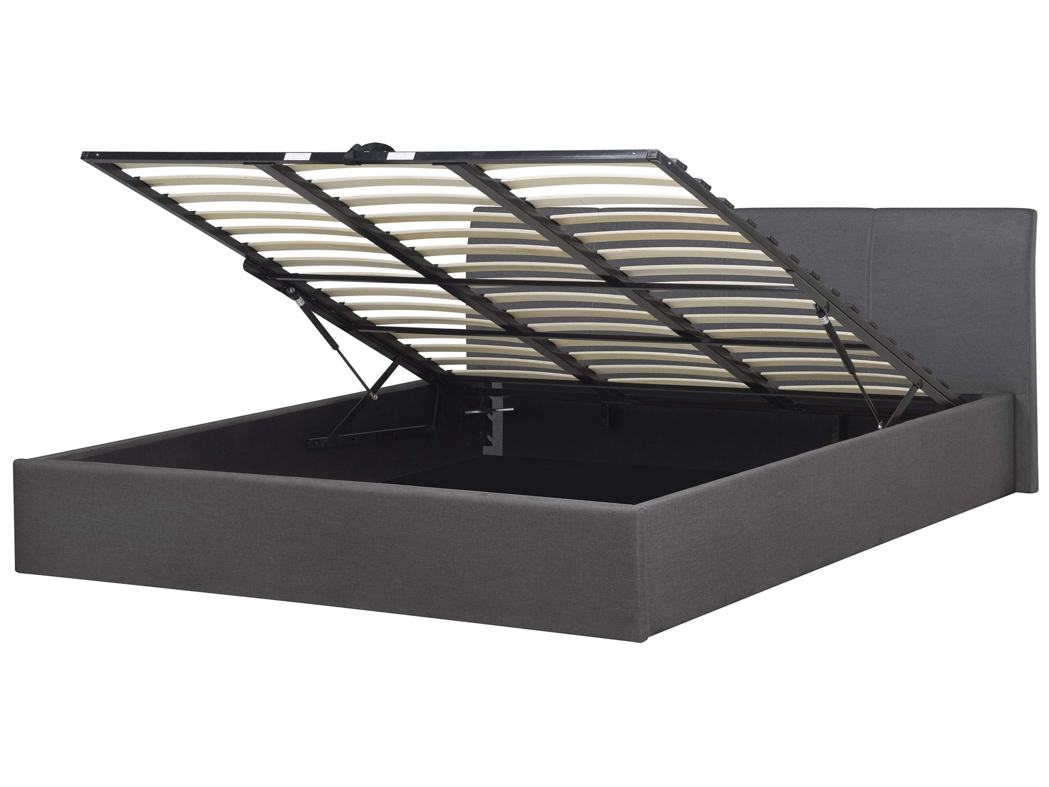Bed met opbergruimte Stof ORBEY 180 x 200 cm Grijs