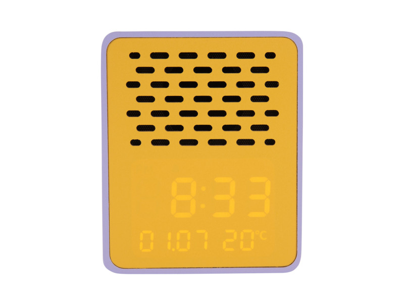 Alarm Clock Funky Vibes Blue Tooth Speaker KA6060OR Bright orange & purple