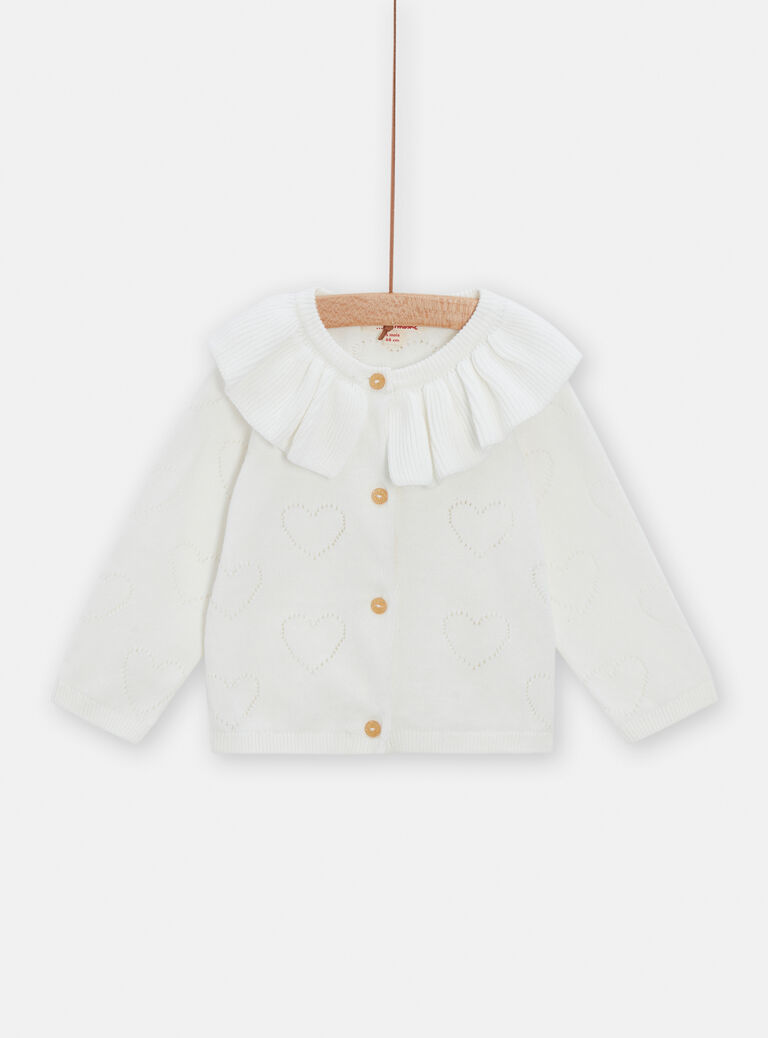 Cardigan à motif cœur pour bébé fille