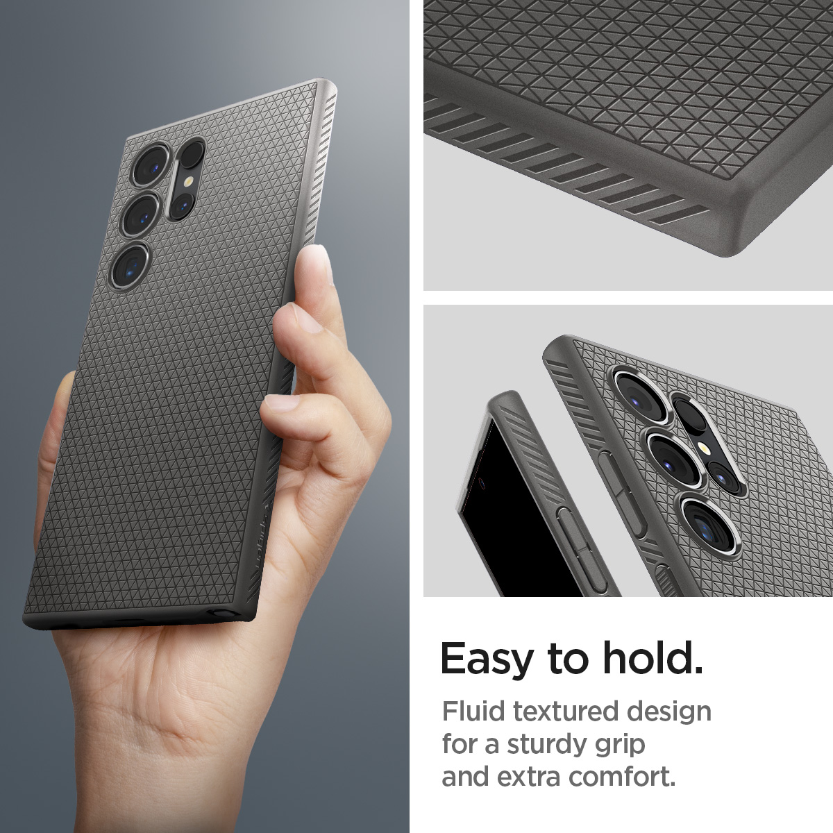 Samsung Galaxy S24 Ultra Liquid Air Case Gummi Hülle (ACS07448) - Granite Gray