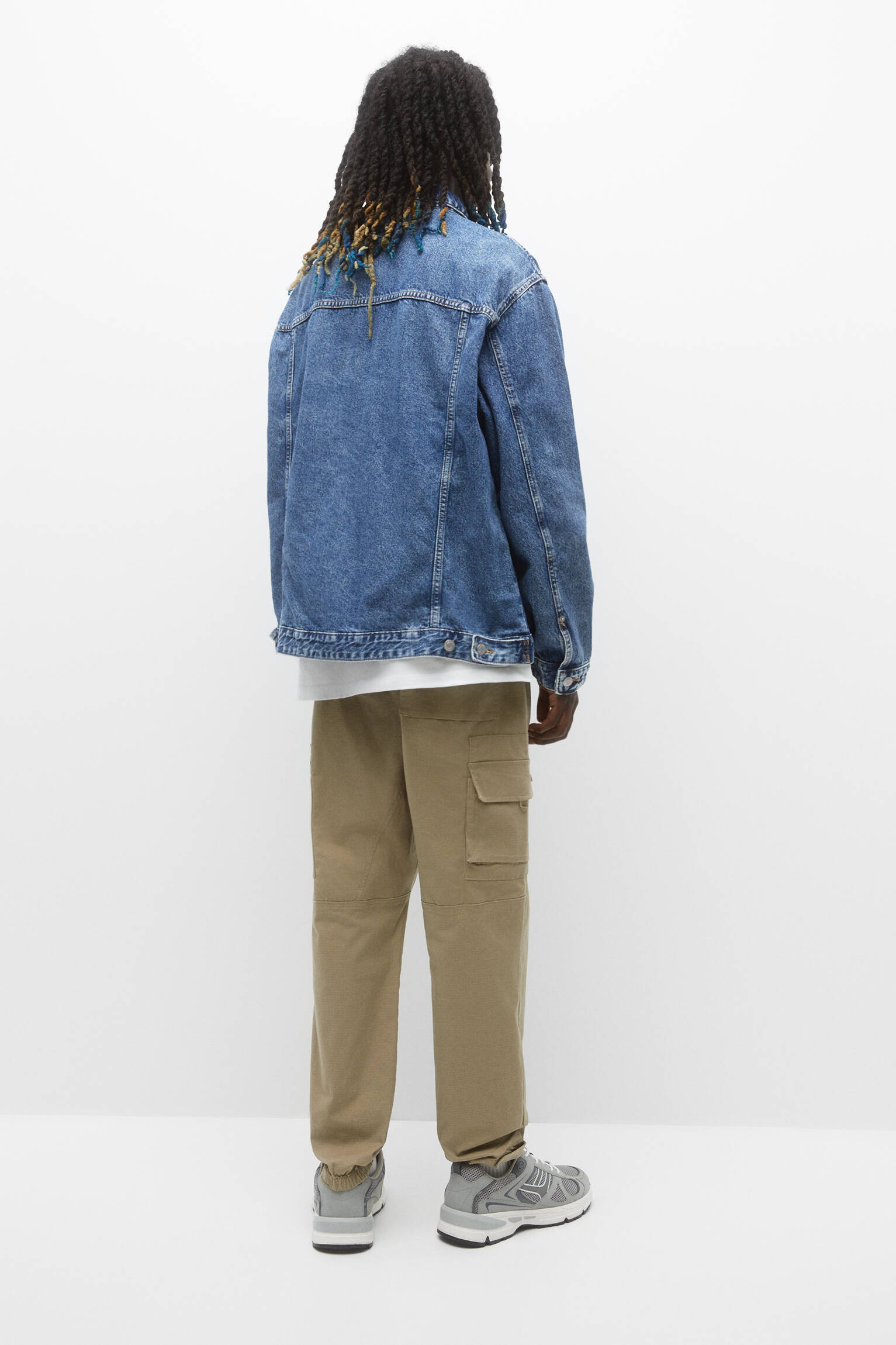 Calça cargo ripstop com barra ajustável - bege