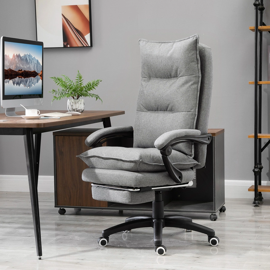 Vinsetto Bürostuhl mit Massagefunktion grau